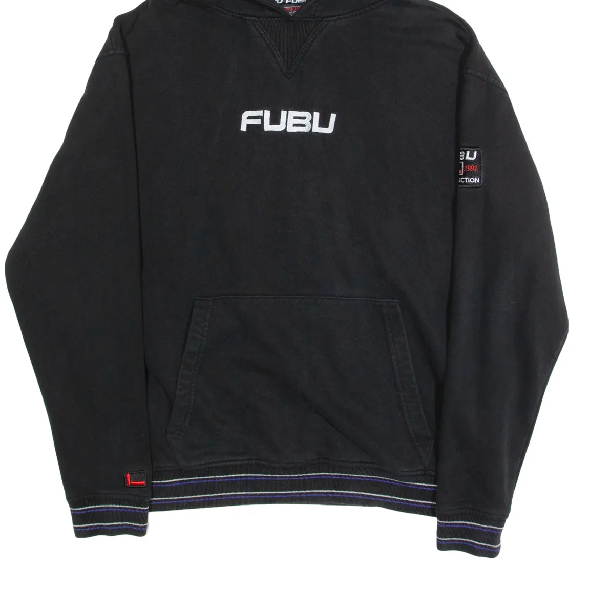 FUBU Mens Black Hoodie M