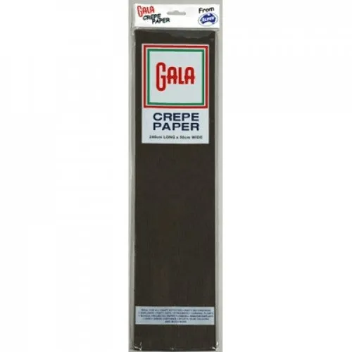 Gala Crepe Paper 2400x500mm Black Pack 12 BULK