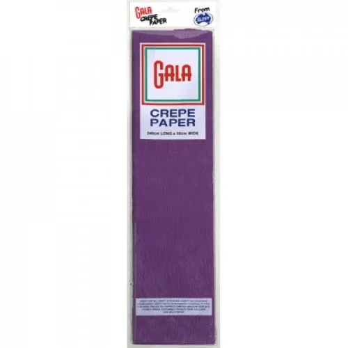 Gala Crepe Paper 2400x500mm Purple Pack 12 BULK