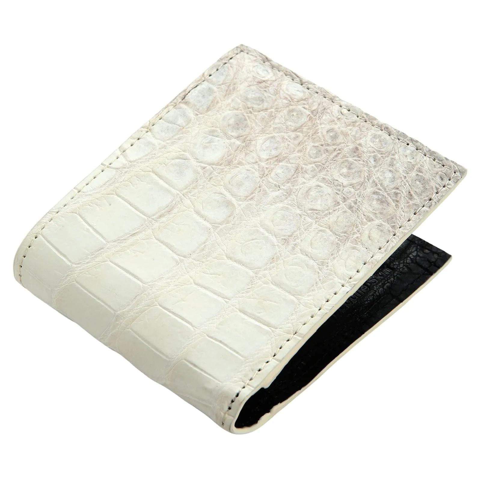 Genuine Ivory White Stomach Crocodile Wallet