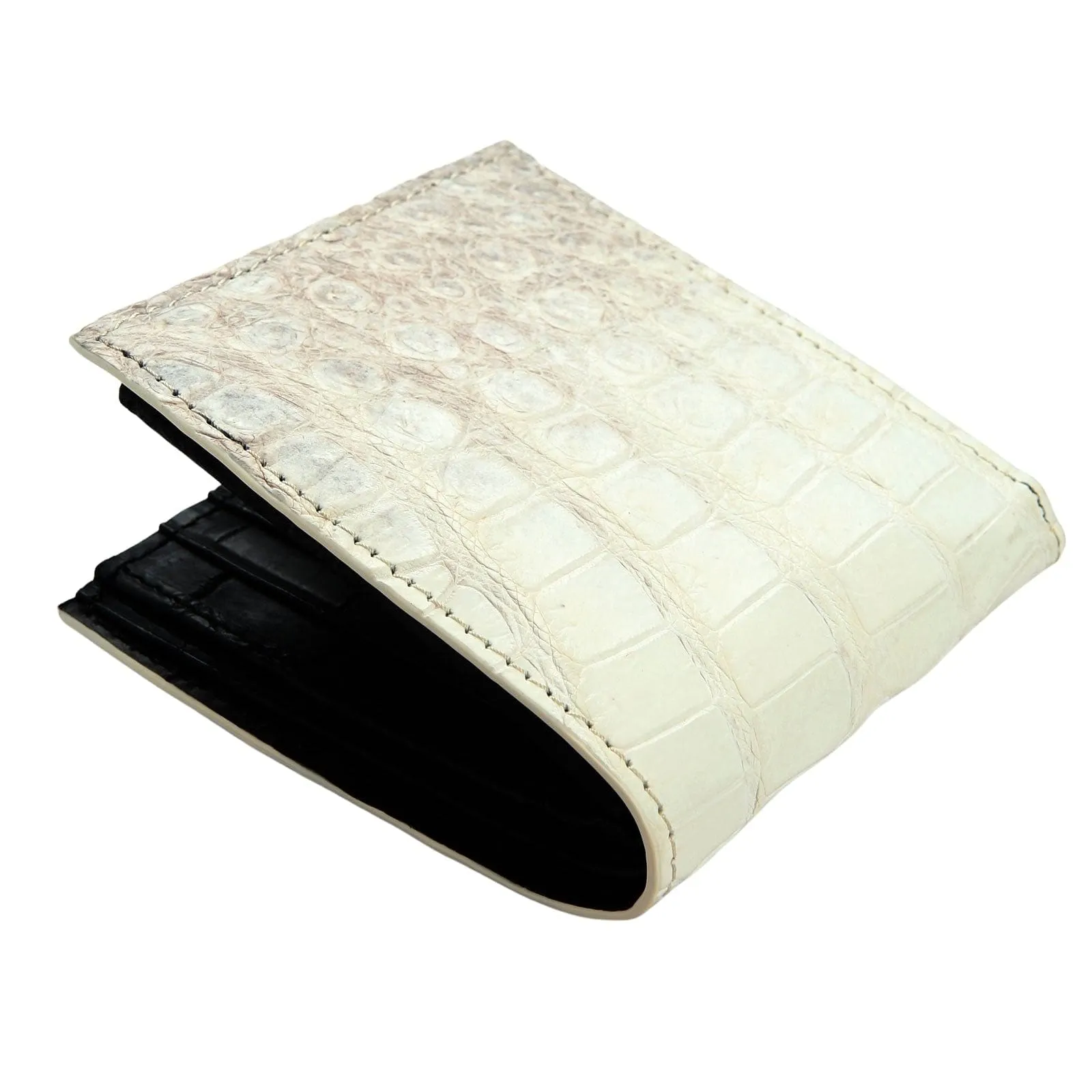 Genuine Ivory White Stomach Crocodile Wallet