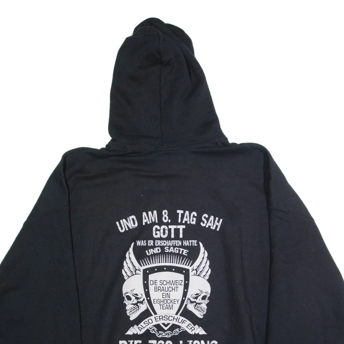 GILDAN Mens Black Hoodie 2XL