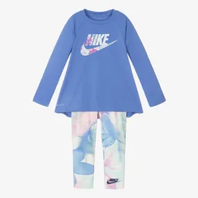 Girls Blue Sports Leggings Set