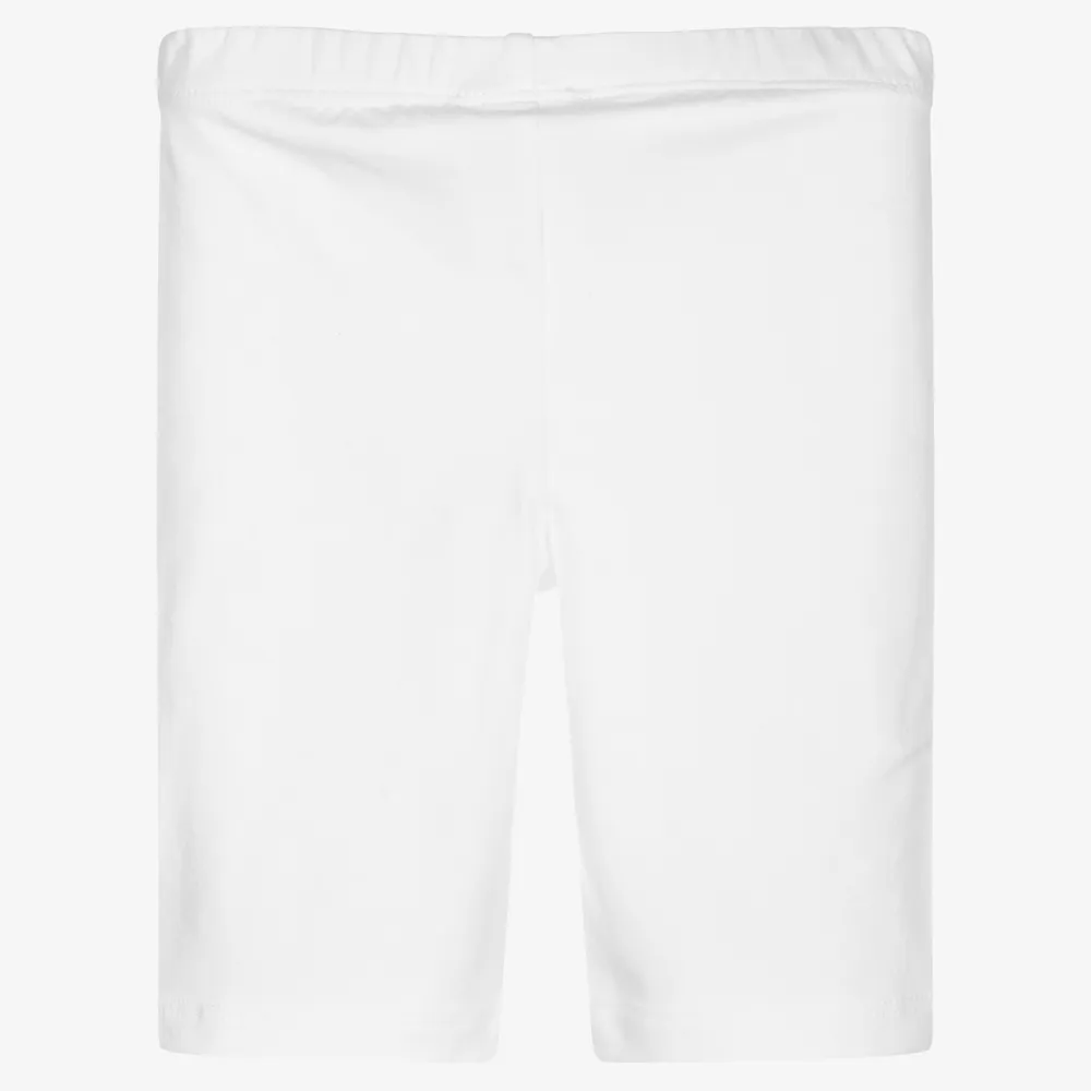 Girls Short White Leggings