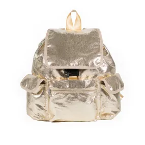 Gold Metallic Backpack