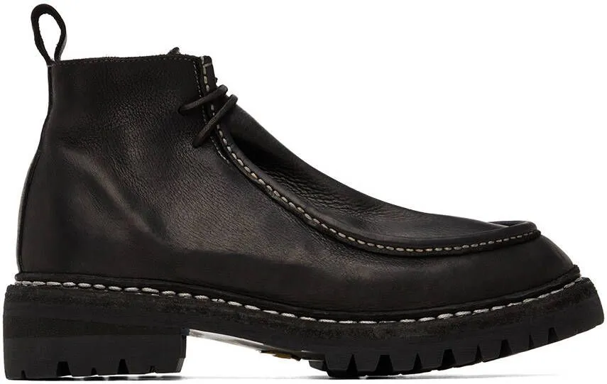 Guidi Black Wallabee Boots