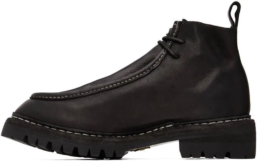 Guidi Black Wallabee Boots