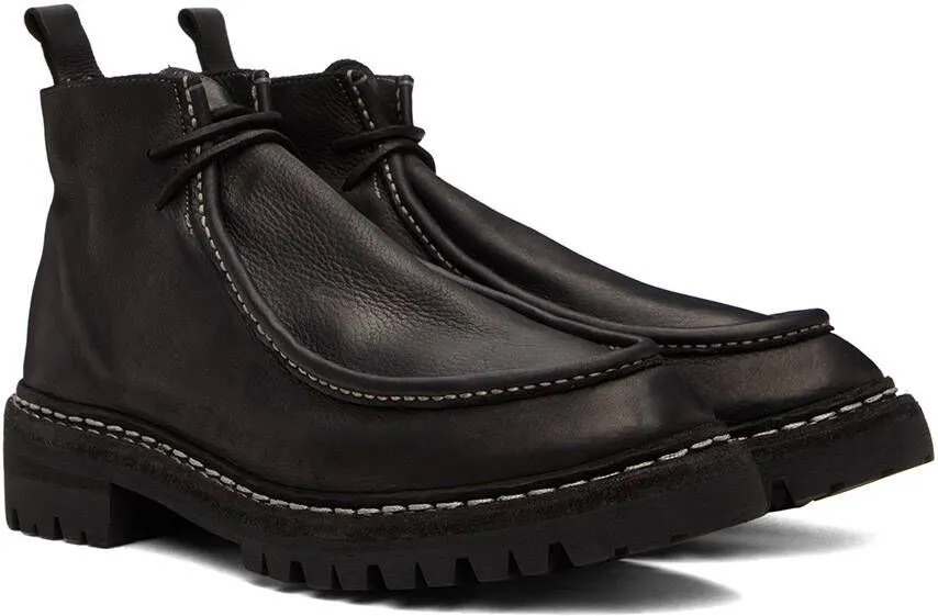 Guidi Black Wallabee Boots