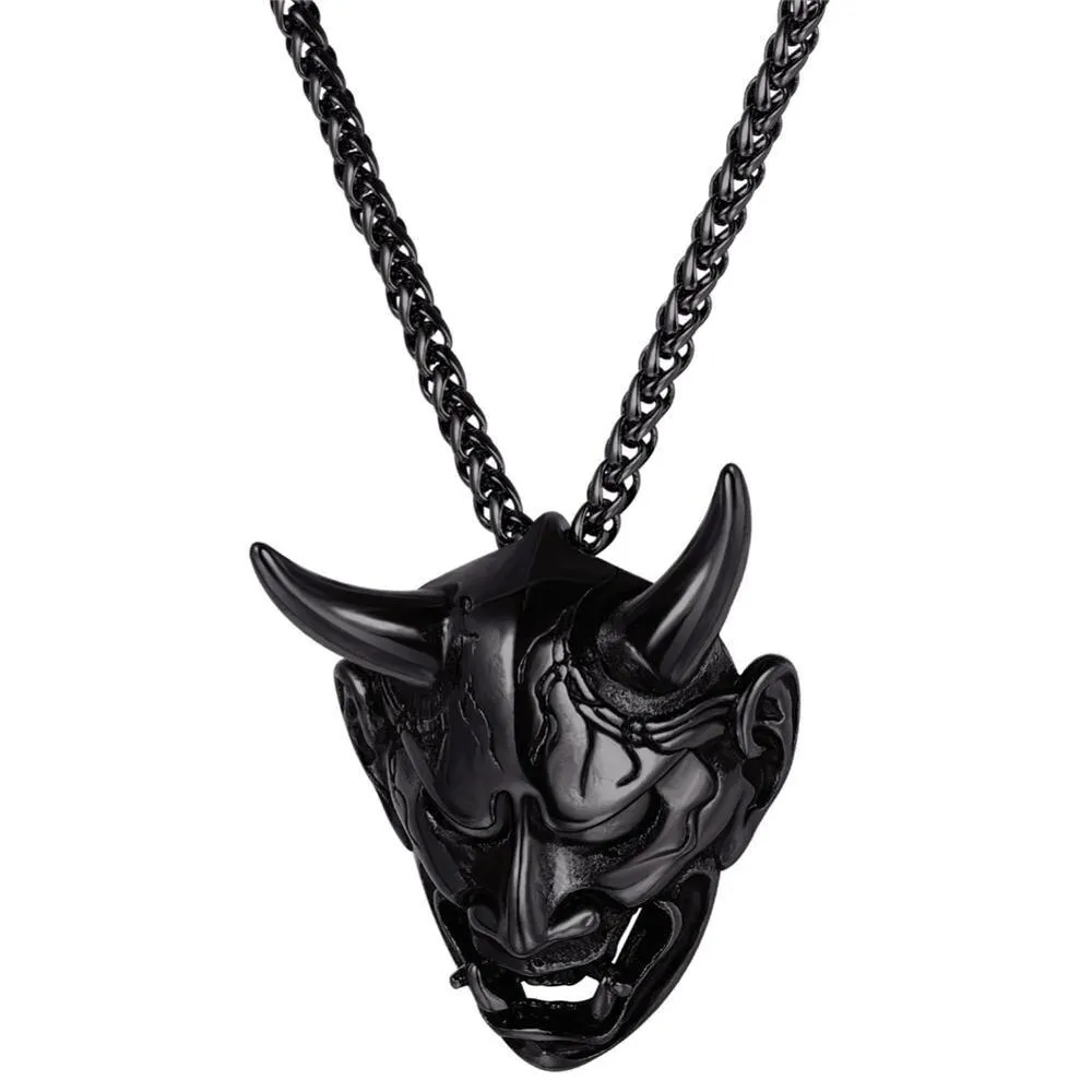 Halloween Evil Devil Demon Stainless Steel Horror Pendant Necklace Gifts Party Fashionable Men Women Necklace Jewelry