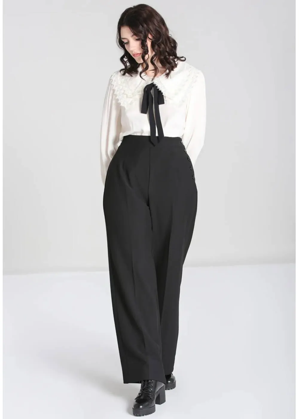 Hell Bunny Ginger 40's Swing Trousers Black