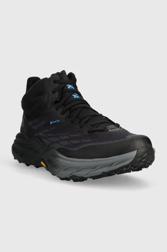 Hoka One One shoes Speedgoat 5 Mid GTX men's black color