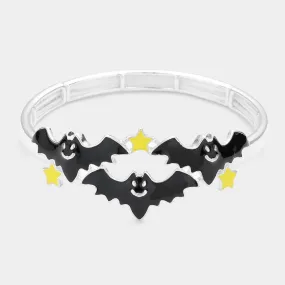 iLLASPARKZ Halloween Bat Enamel Stretch Bracelet