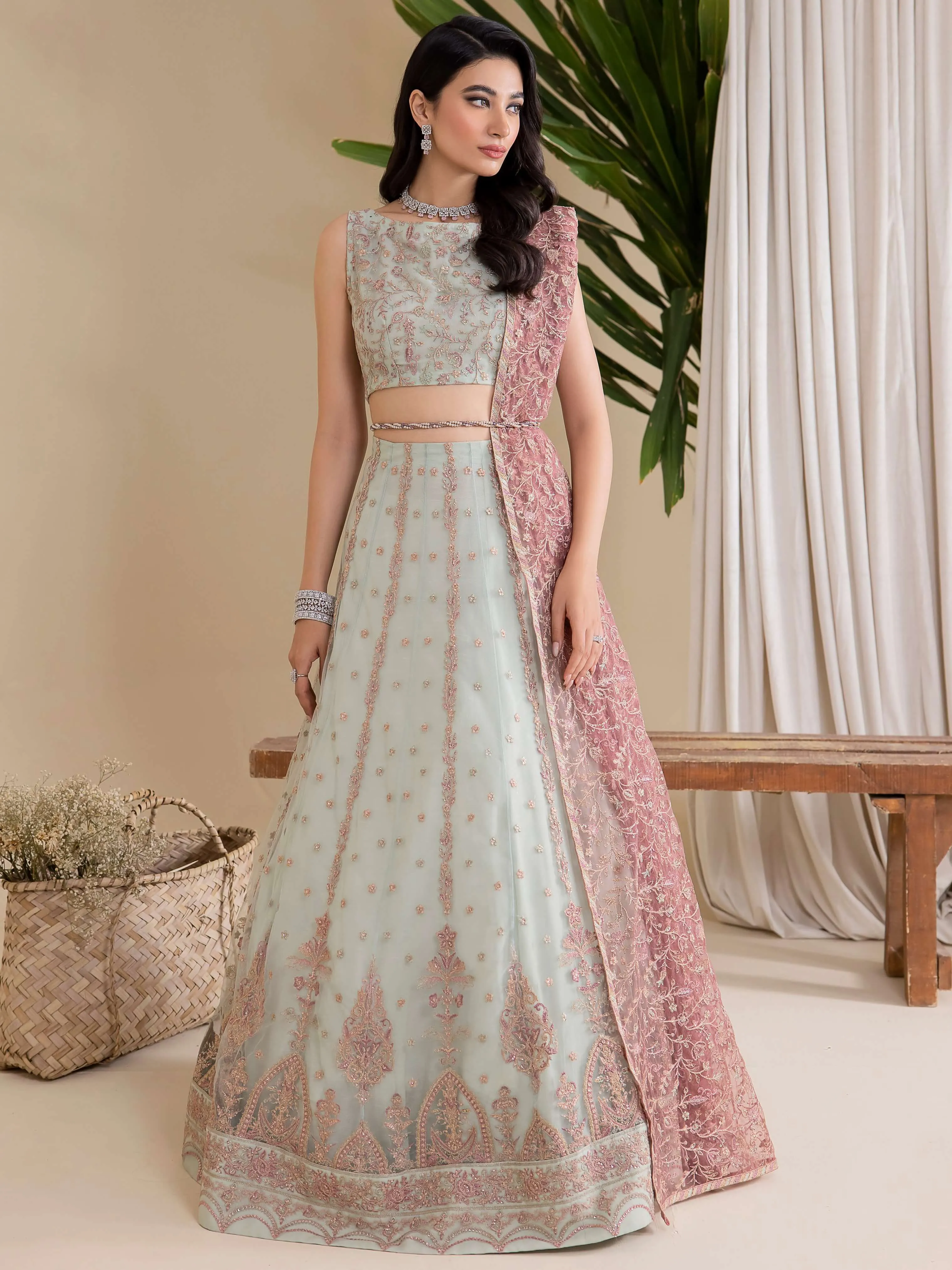 IZNIK Chinon Vol-03 Embroidered Net Unstitched 3Pc Suit CC-27 Aryanaa