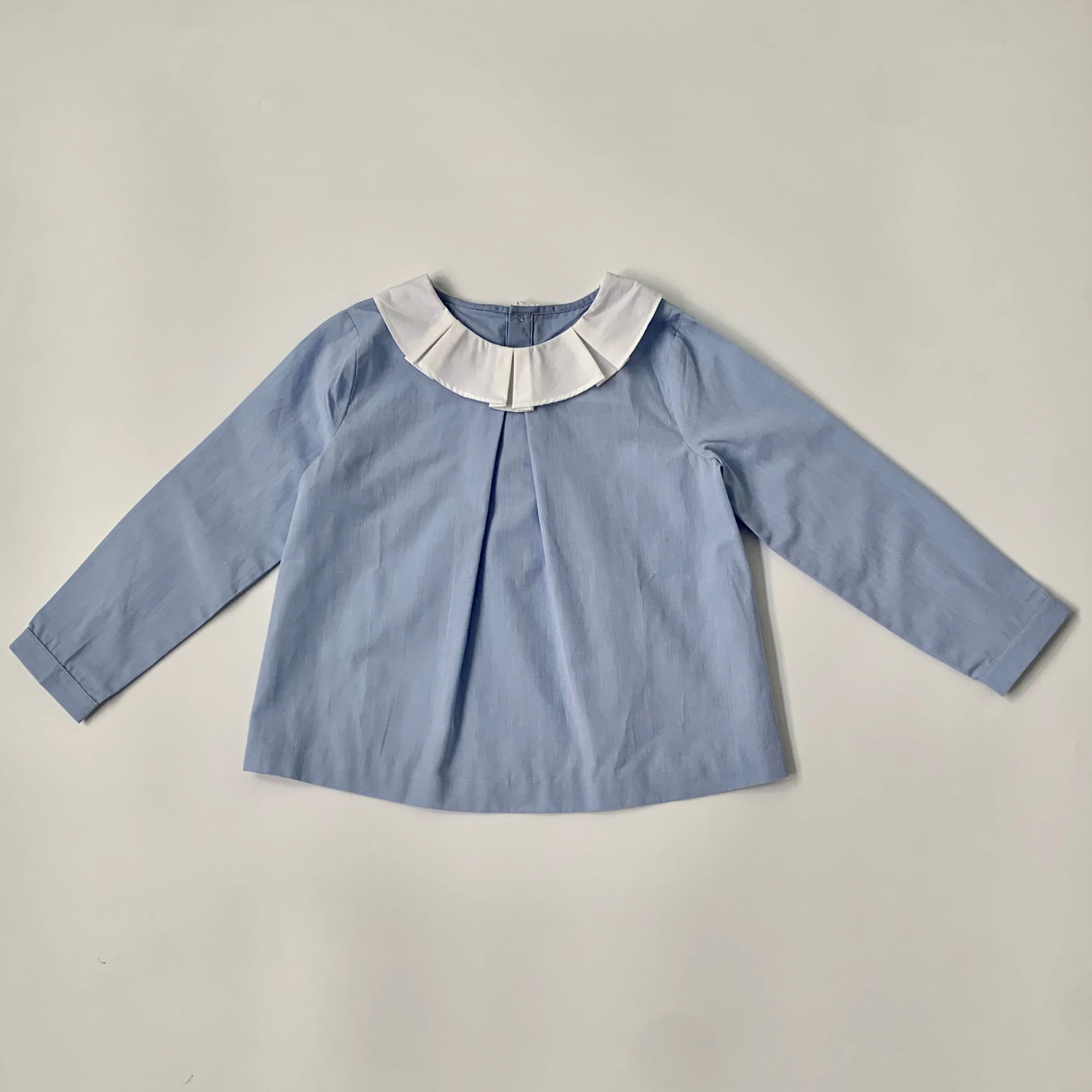 Jacadi Blue Chambray Blouse With Collar: 4 Years