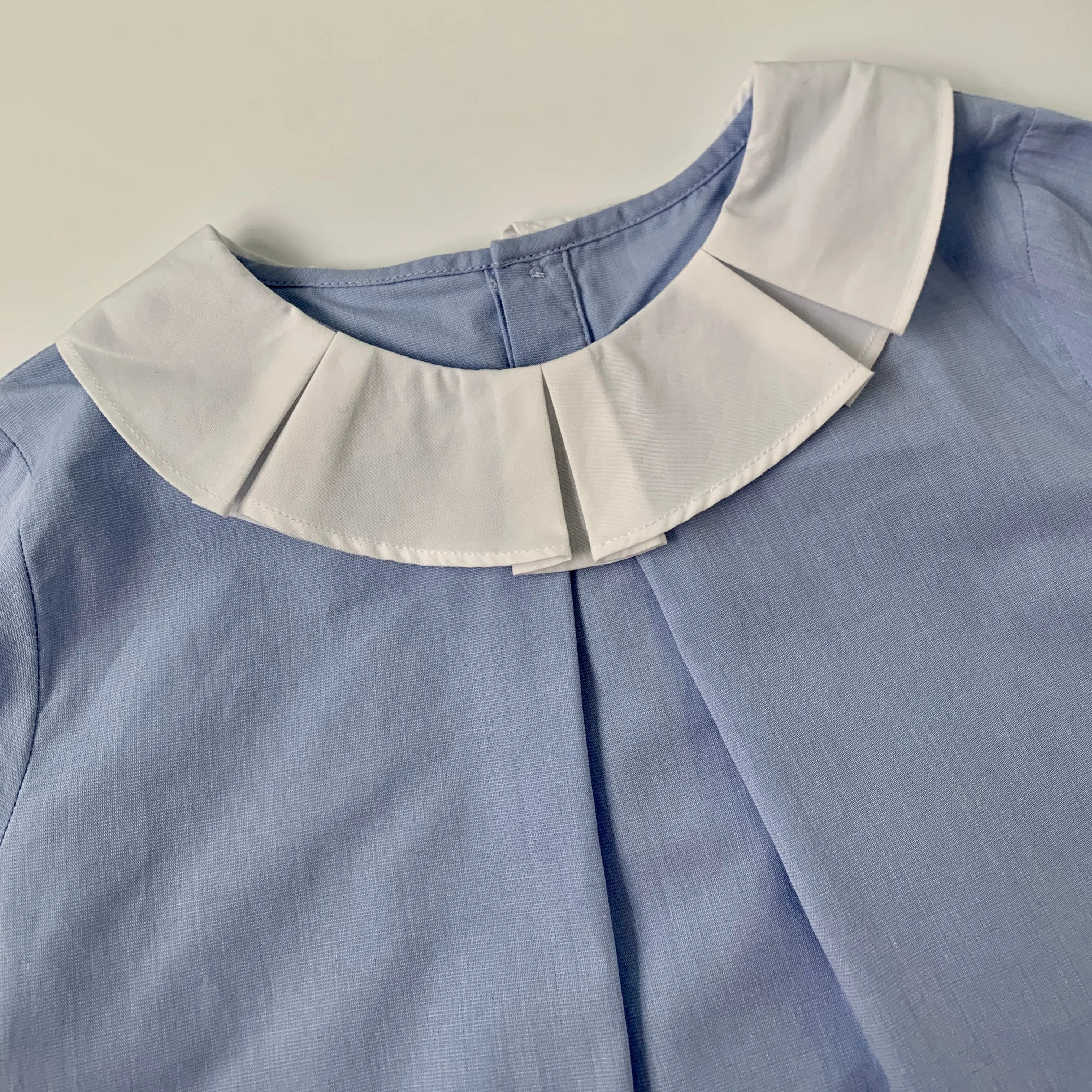 Jacadi Blue Chambray Blouse With Collar: 4 Years