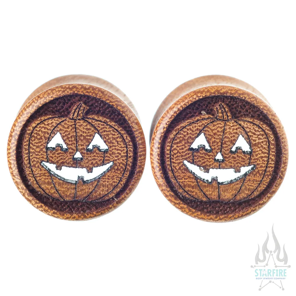 Jack-O-Lantern Wood Plugs / Tunnels