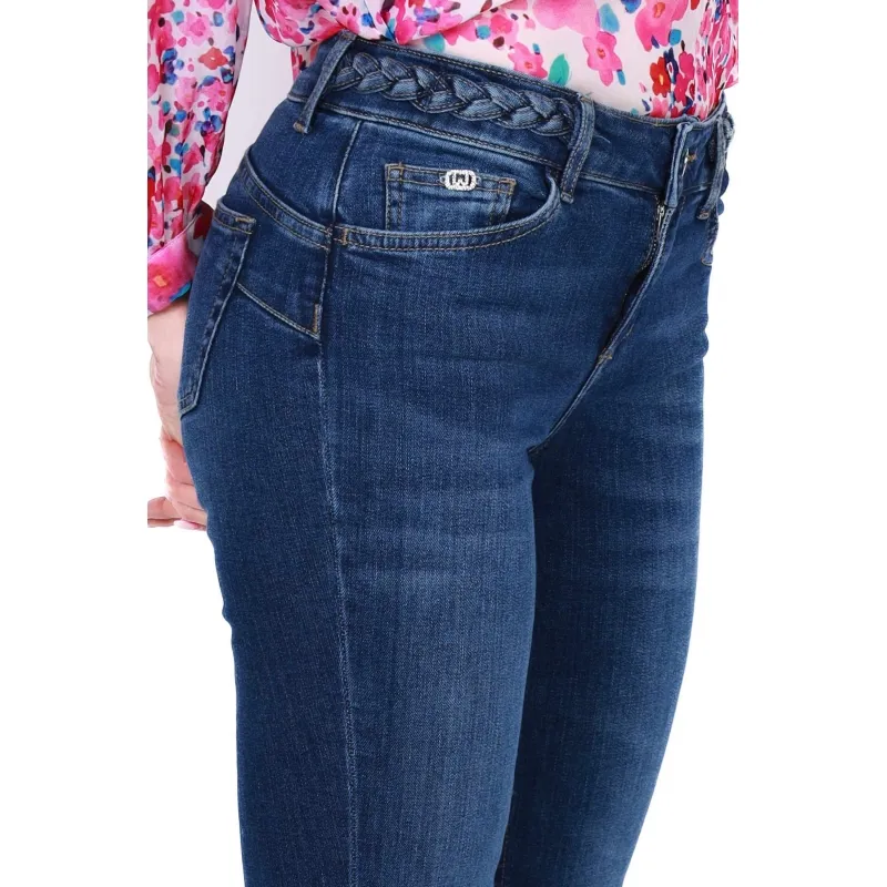 JEANS FLARE IN DENIM STRETCH, BLU