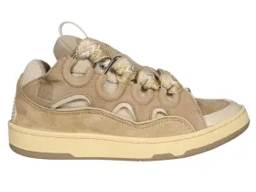 Lanvin Leather Curb Sneaker Beige