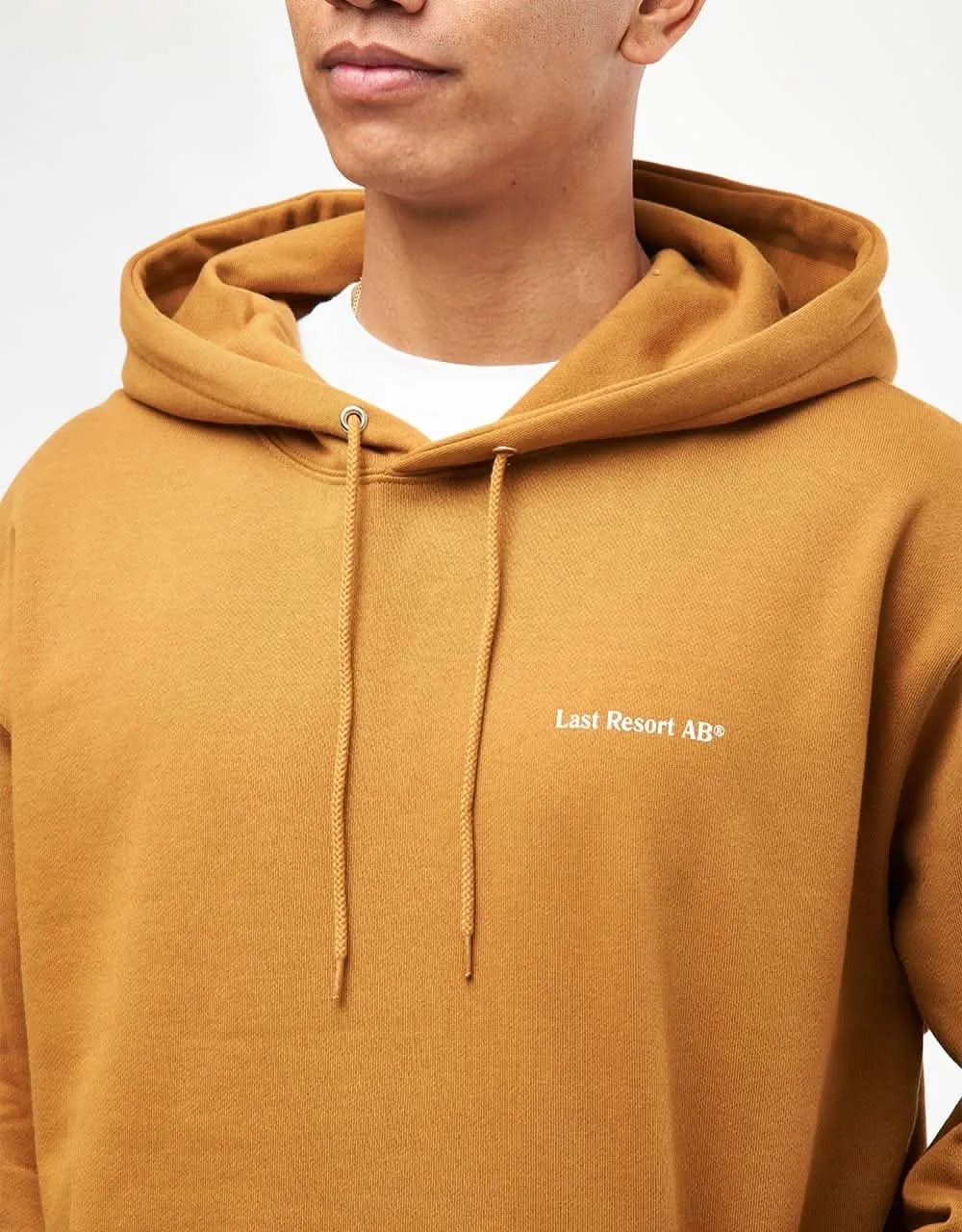 Last Resort AB Atlas Monogram Pullover Hoodie - Golden Brown/White