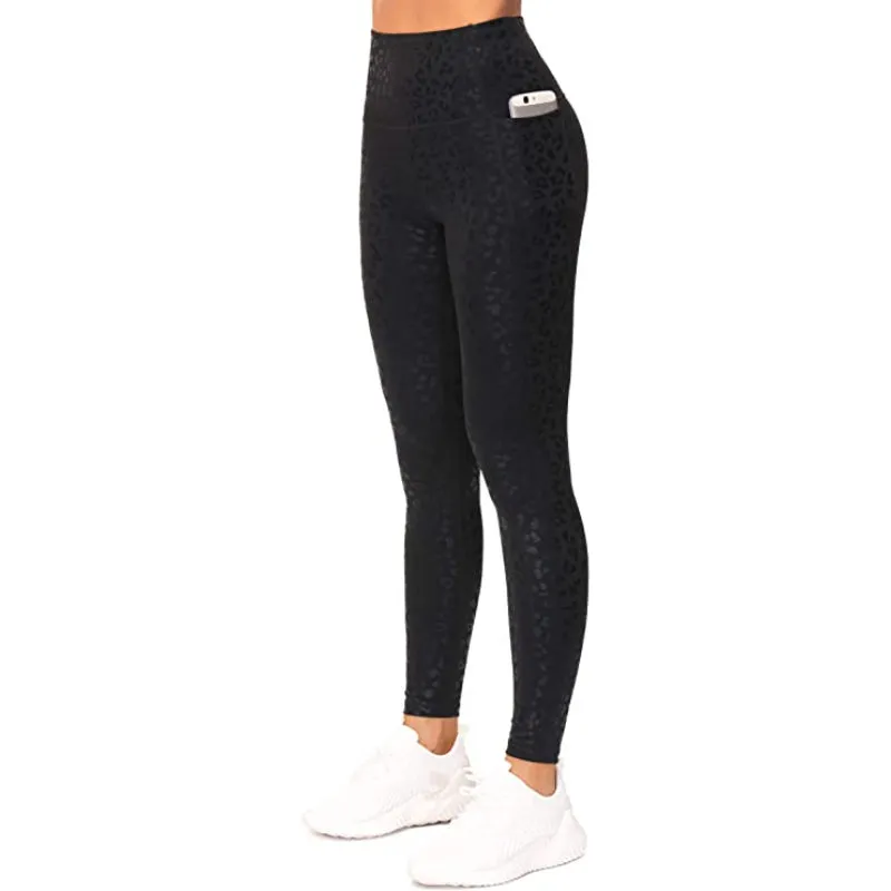 Layne Black Leopard Yoga Pants