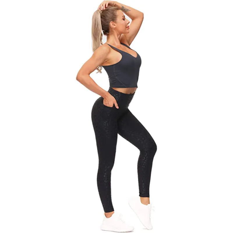 Layne Black Leopard Yoga Pants