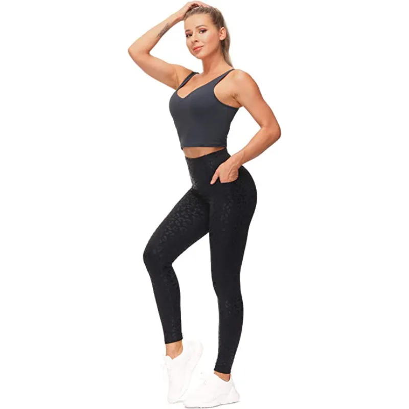 Layne Black Leopard Yoga Pants