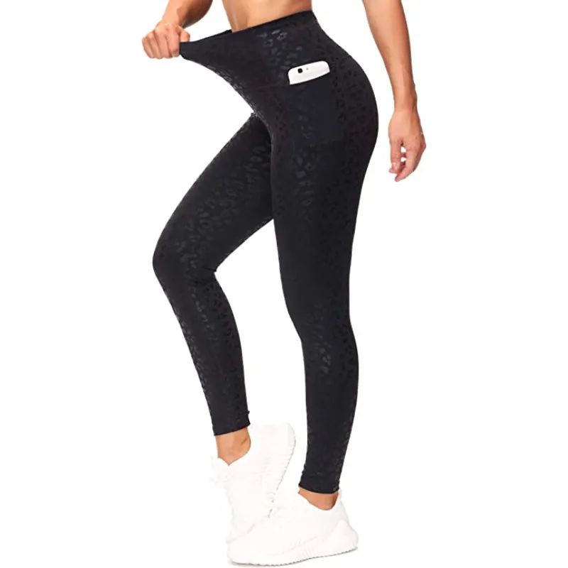 Layne Black Leopard Yoga Pants