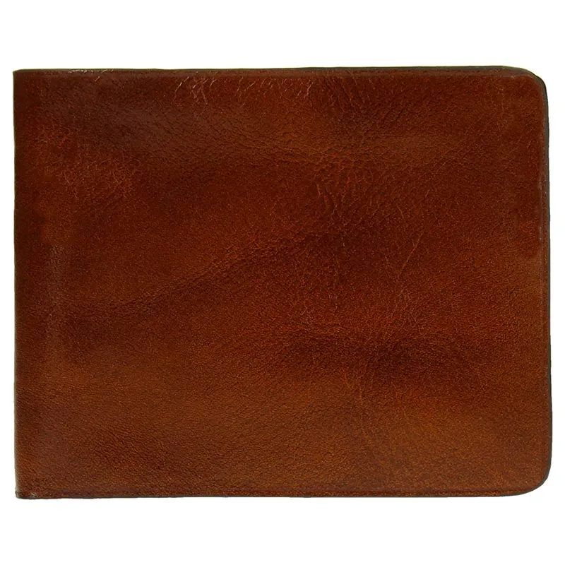 Leather Billfold Wallet - Cognac / Orange