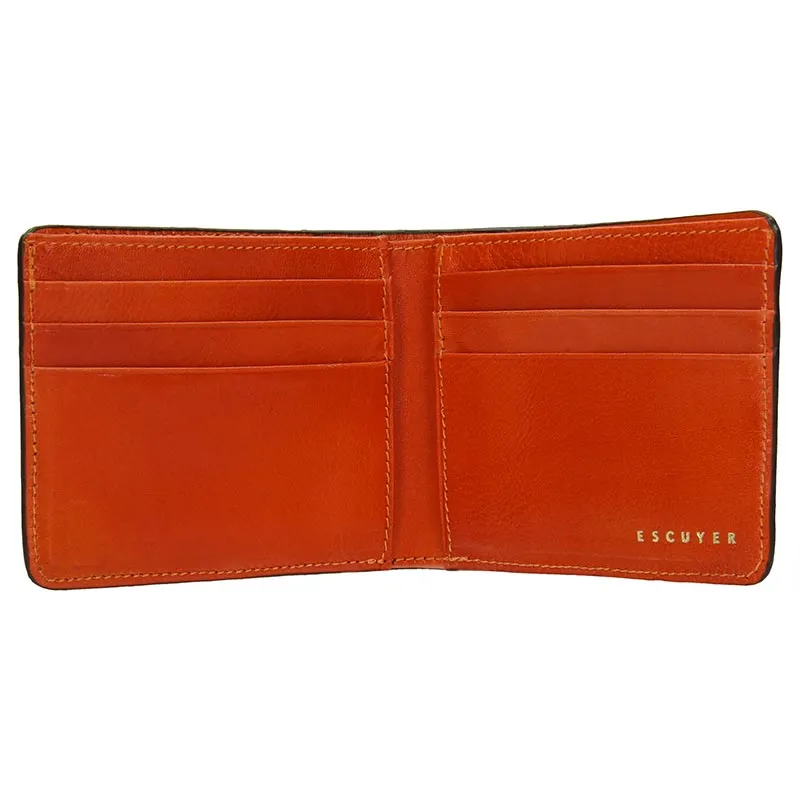 Leather Billfold Wallet - Cognac / Orange