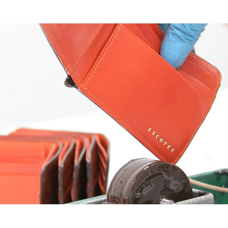 Leather Billfold Wallet - Cognac / Orange