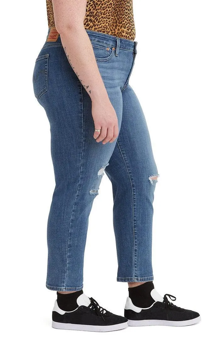 Levi's Plus Boyfriend Jeans In Lapis Breakdown