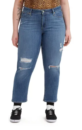 Levi's Plus Boyfriend Jeans In Lapis Breakdown