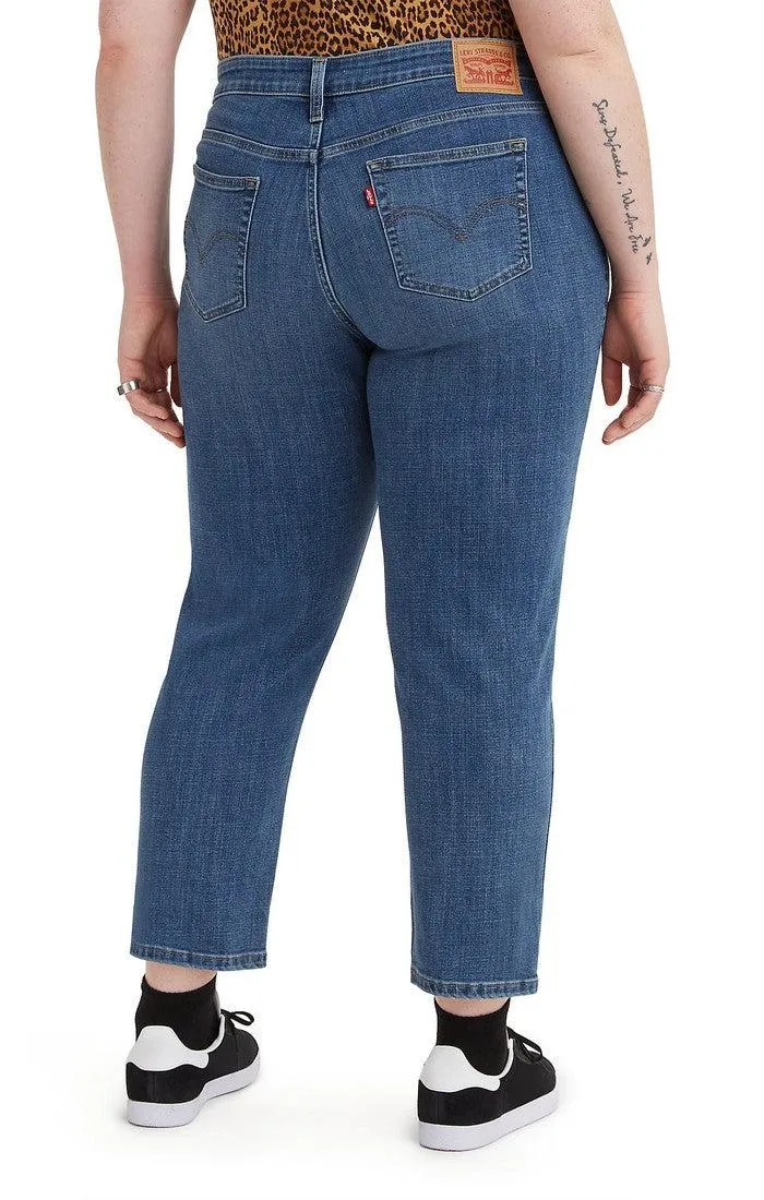 Levi's Plus Boyfriend Jeans In Lapis Breakdown