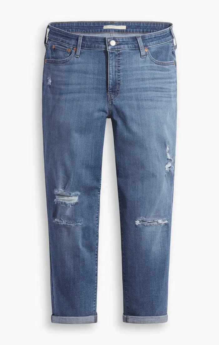 Levi's Plus Boyfriend Jeans In Lapis Breakdown