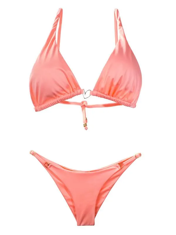 Liliana Montoya Peach Bikini Marinera Tops Bikini Swimwear Separate