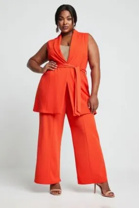 LIMITED COLLECTION Curve Bright Orange Wide Leg Trousers