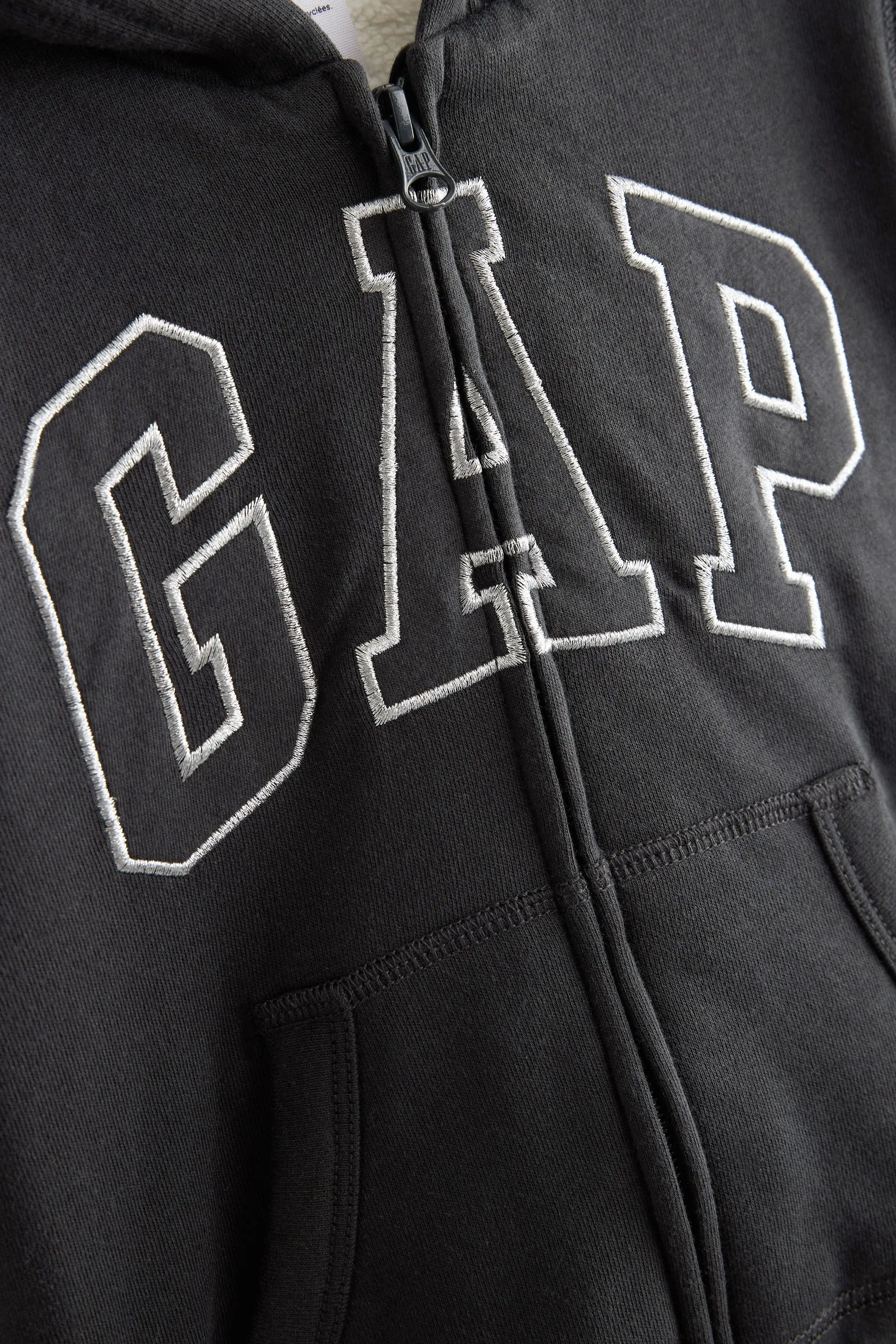 Logo Zip Up Sherpa Lined Hoodie