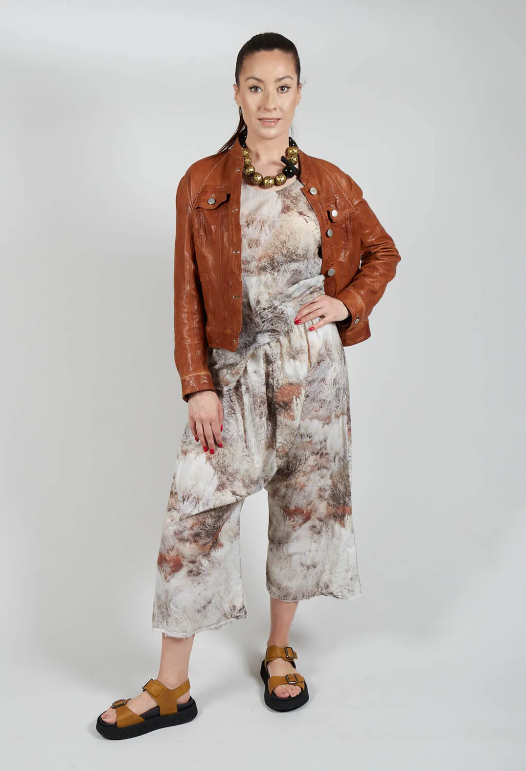 Low Crotch Pull on Trousers in Steppe Bronze