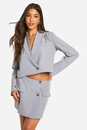 Marl Boxy Crop Blazer