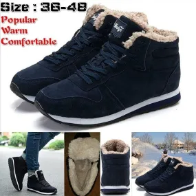 Mbluxy Men Boots Men's Winter Shoes Fashion Snow