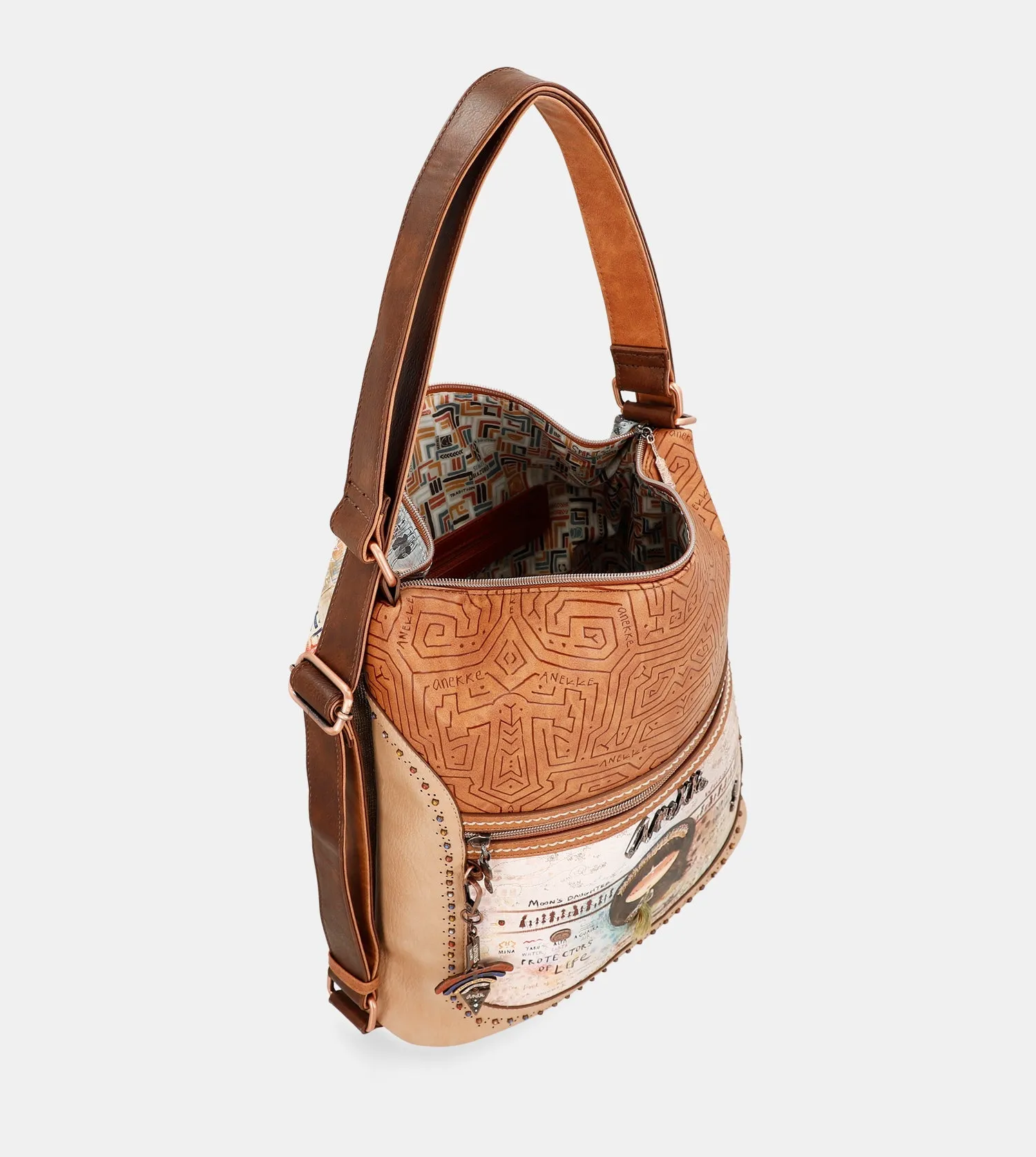 Menire convertible crossbody bag into a backpack