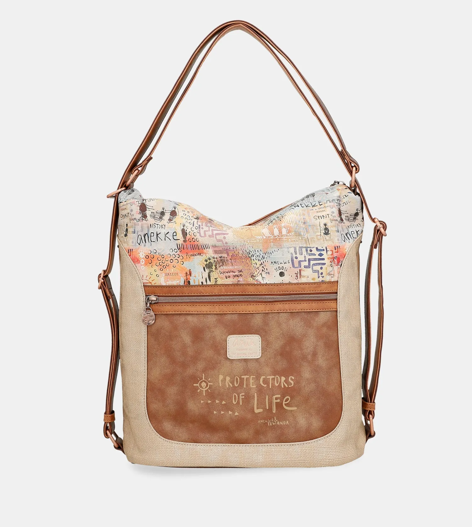 Menire convertible crossbody bag into a backpack