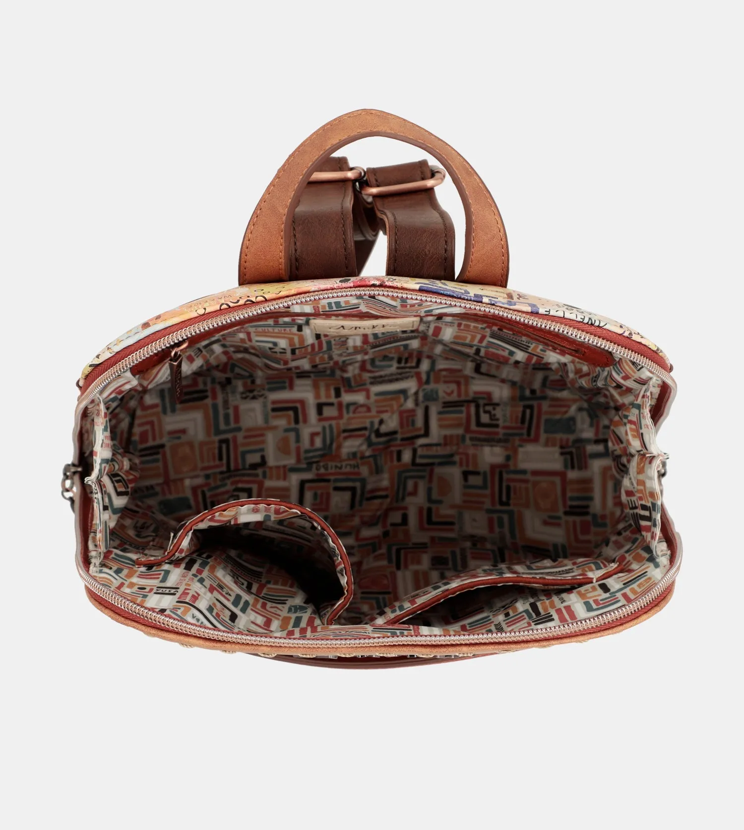 Menire ethnic print backpack for strollers