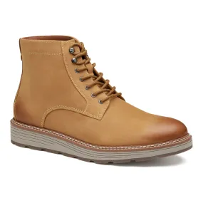 Men's Johnston & Murphy Upton Lug Plain Toe Boot Color: Light Tan (WATERPROOF)