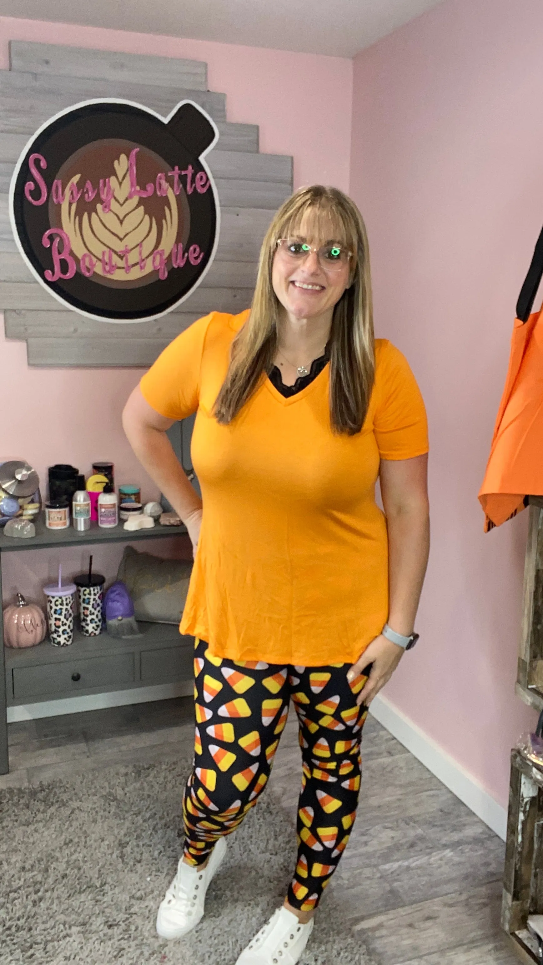 Mommy & Me Candy Corn Leggings