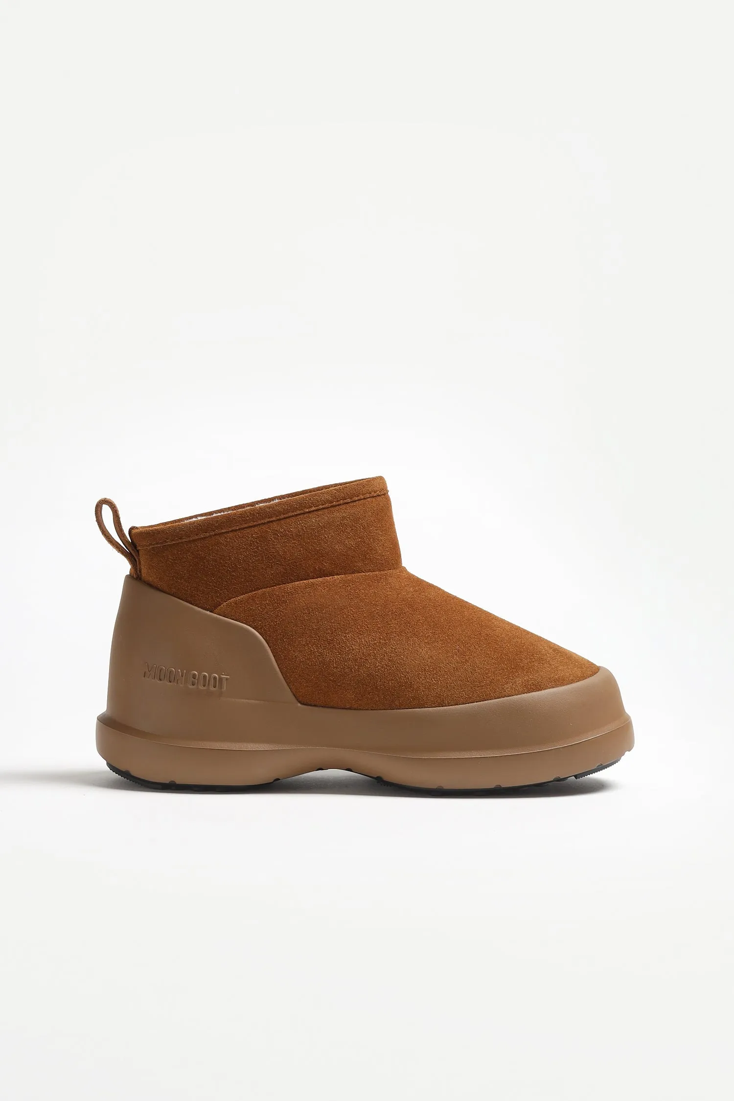 Moon Boot Luna Low Suede in Cognac