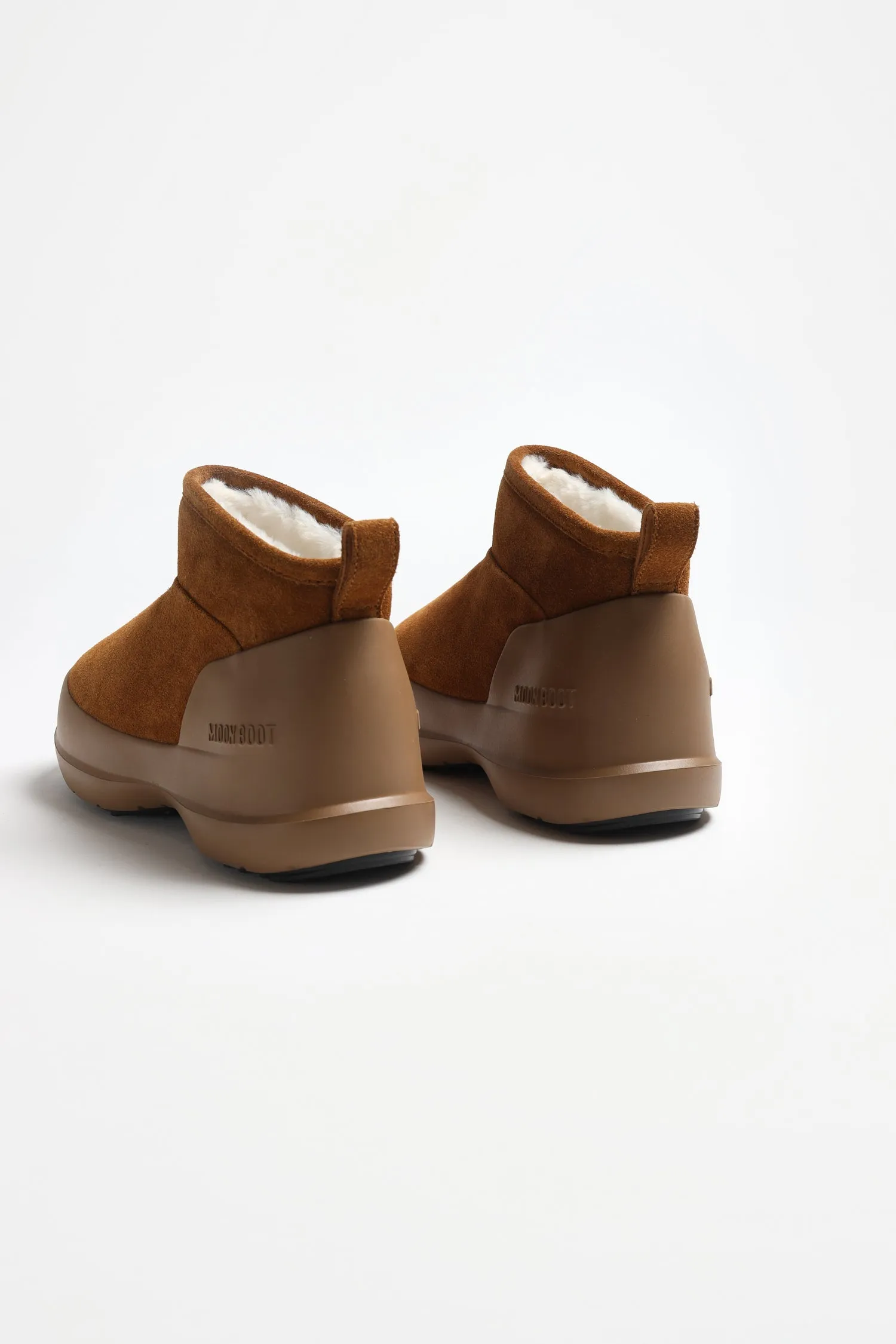 Moon Boot Luna Low Suede in Cognac