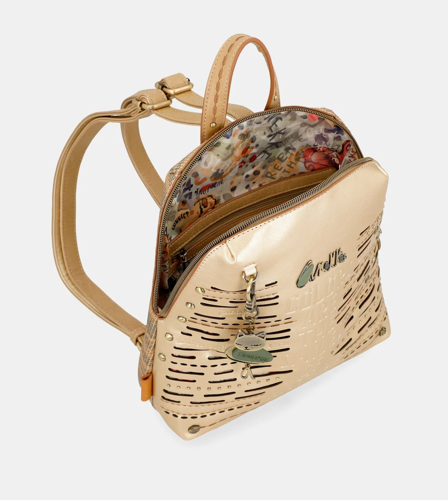 Nature Pachamama golden backpack