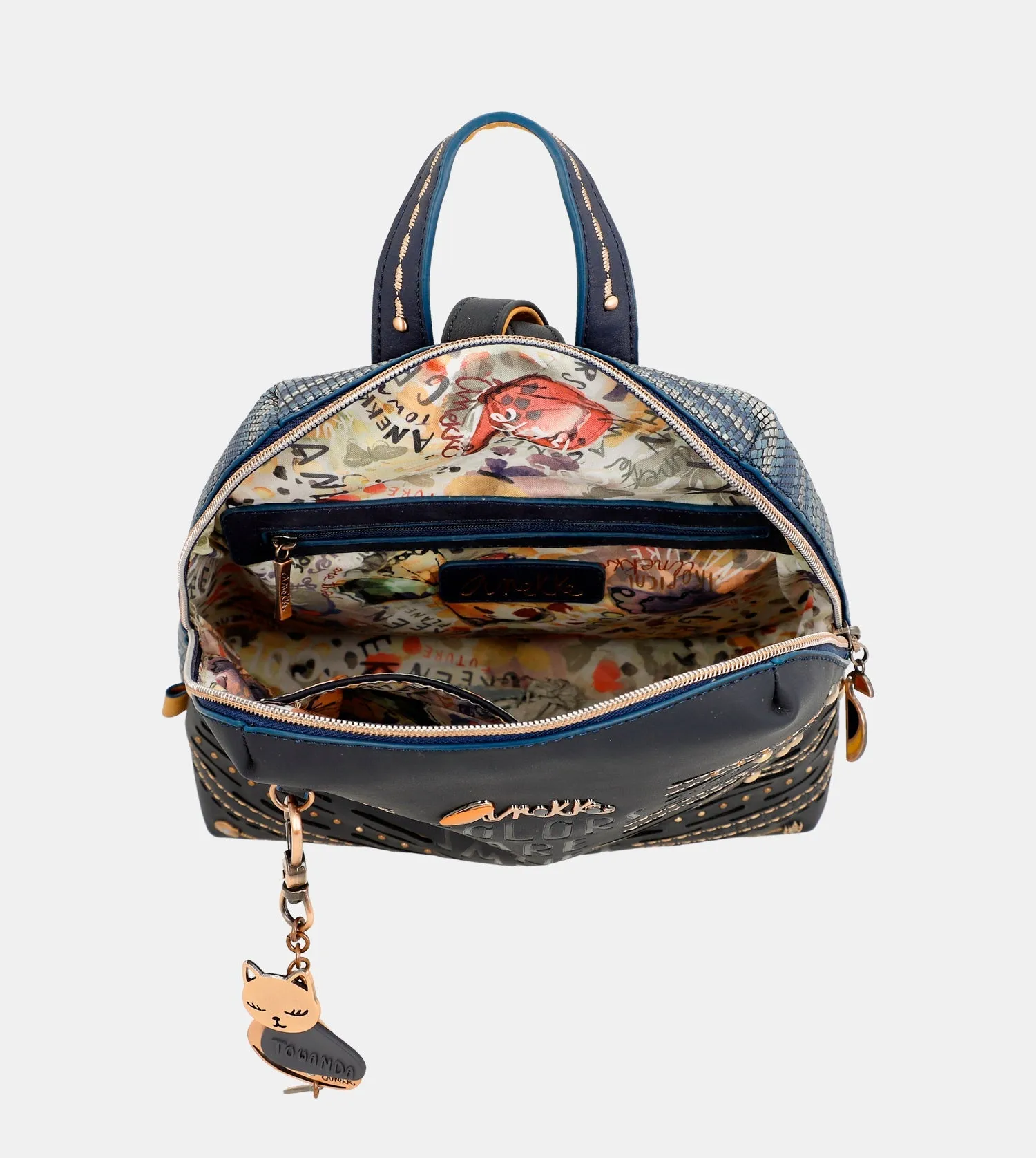 Nature Pachamama navy blue backpack