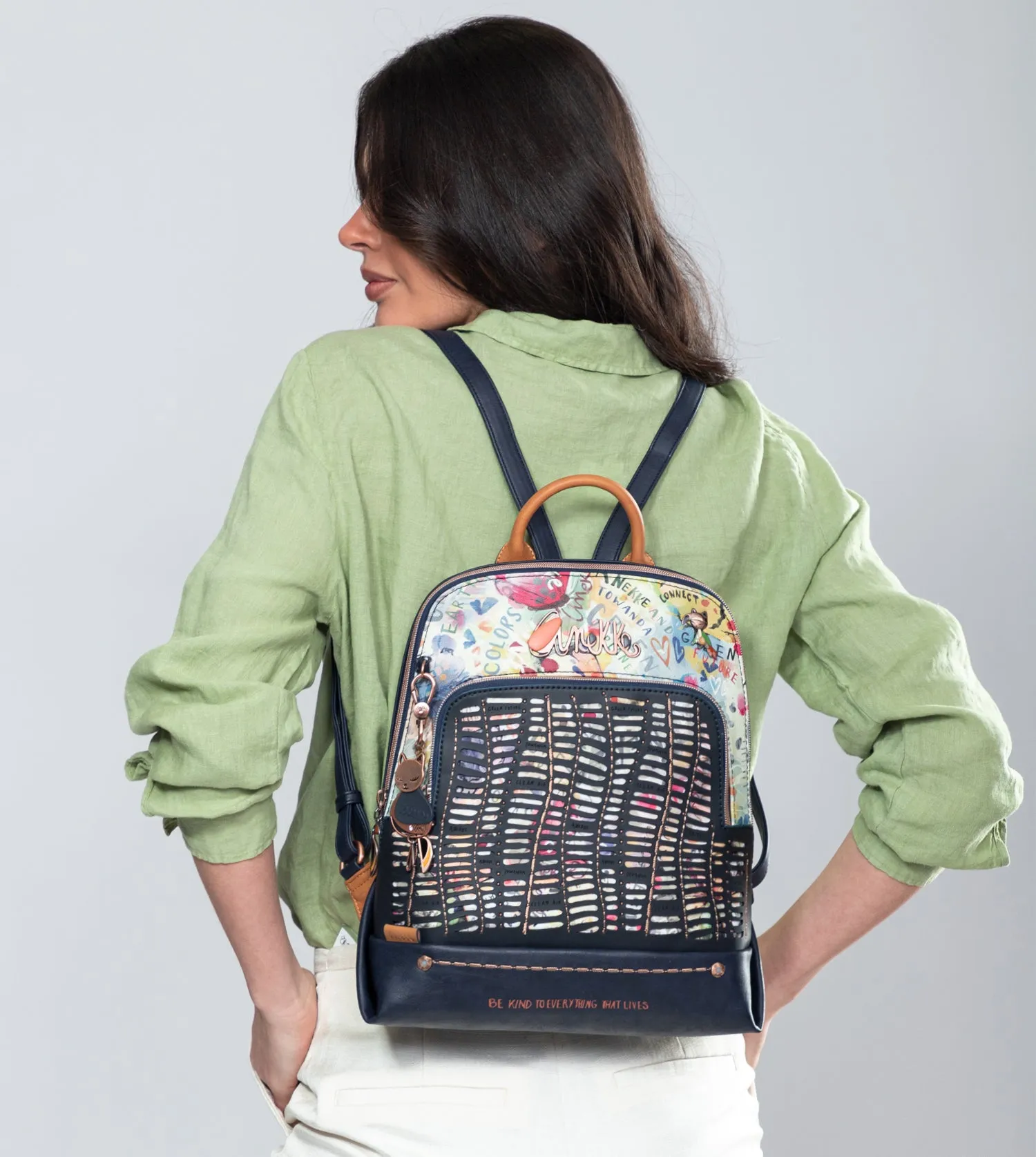 Nature Pachamama printed backpack for walking